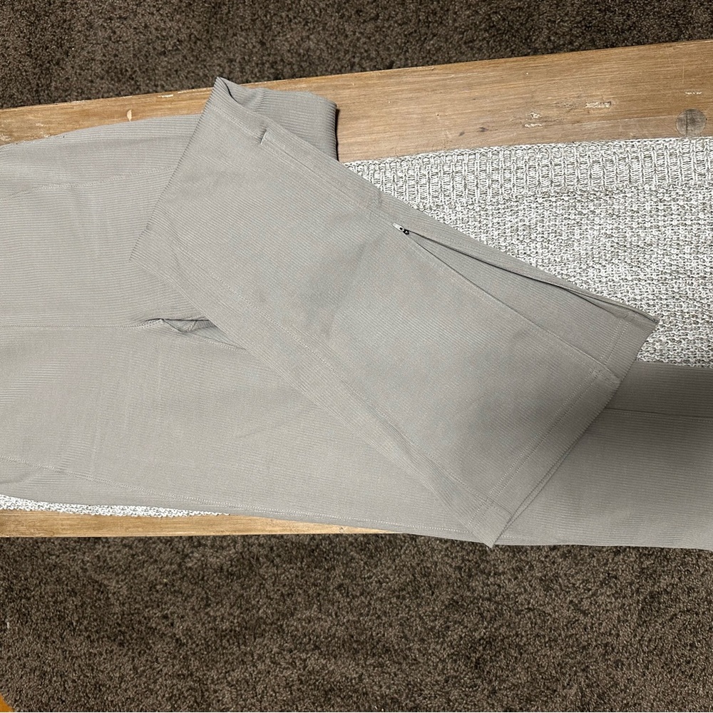 Lululemon Softstreme Ribbed Zip Flared Pants - Picture 10 of 10